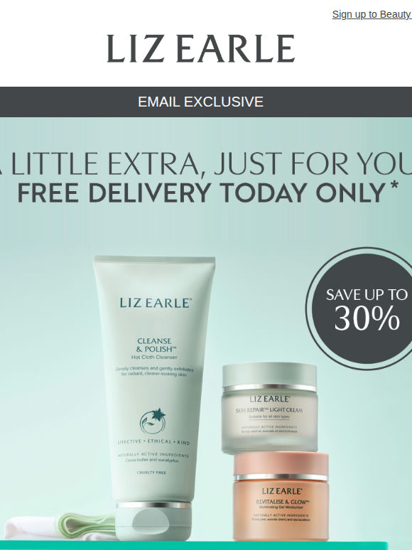 Exclusively for you: up to 30% off + FREE delivery today only 🔥