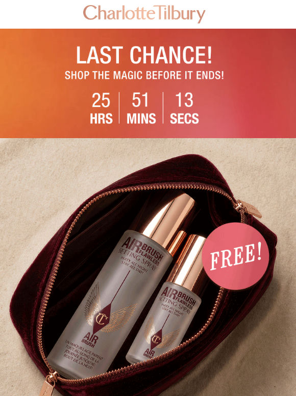 Last Chance To Unlock A FREE Travel-Size Setting Spray! ⏳🔥
