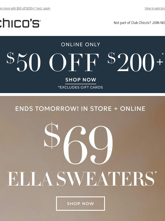 Ends Tomorrow! $69 Ella Sweaters + $79 Jeans