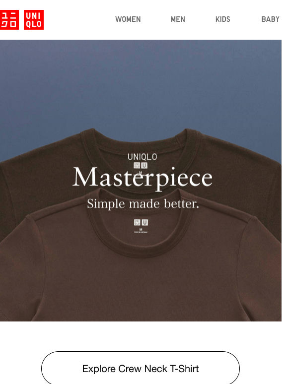 UNIQLO Masterpiece: Crew Neck T-Shirt
