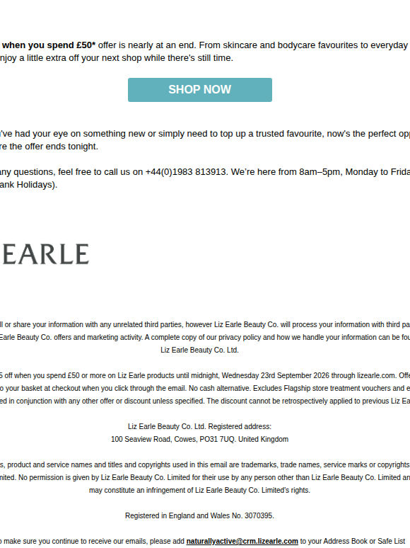 Get £15 Off – but not for long
