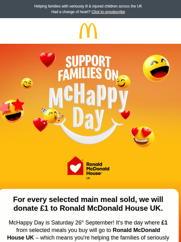 Supporting Ronald McDonald House UK