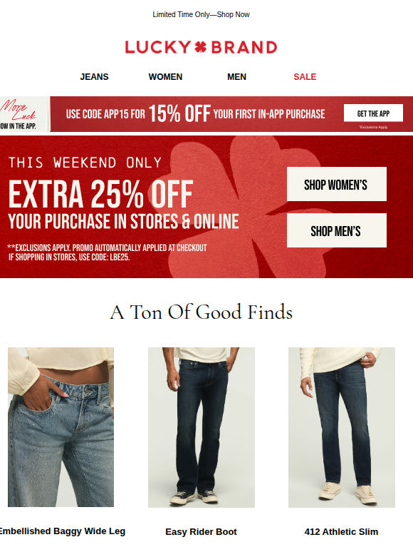 30% OFF DENIM (Plus Extra 25% Off Your Order)