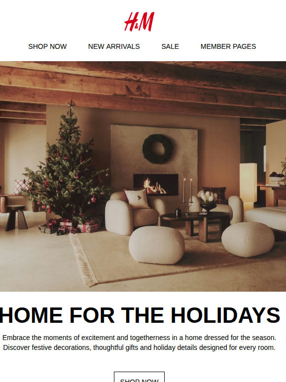 Cozy holiday decorations