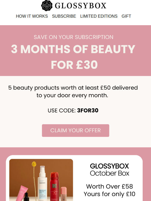 HURRY! 3 Months £30 🩵