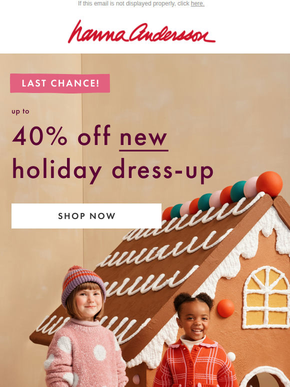 Last Call For Up To 40% OFF Holiday Dress-Up