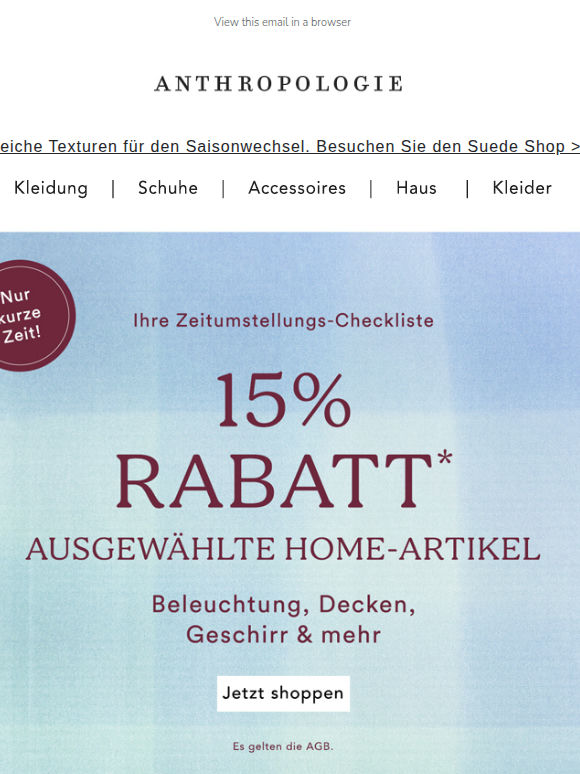 15% Rabatt auf Ihre Zeitumstellungs-Checkliste