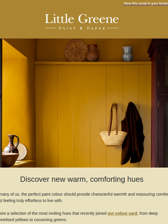 Discover new warm, comforting hues
