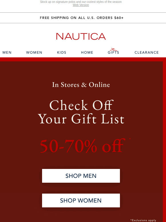 ALL your gifts are 50-70% off 🙌