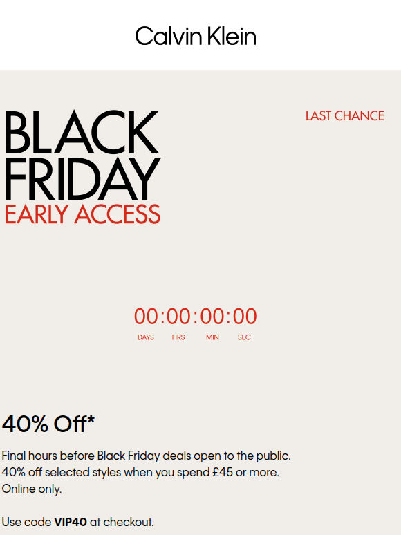 Black Friday Early Access Ends Soon