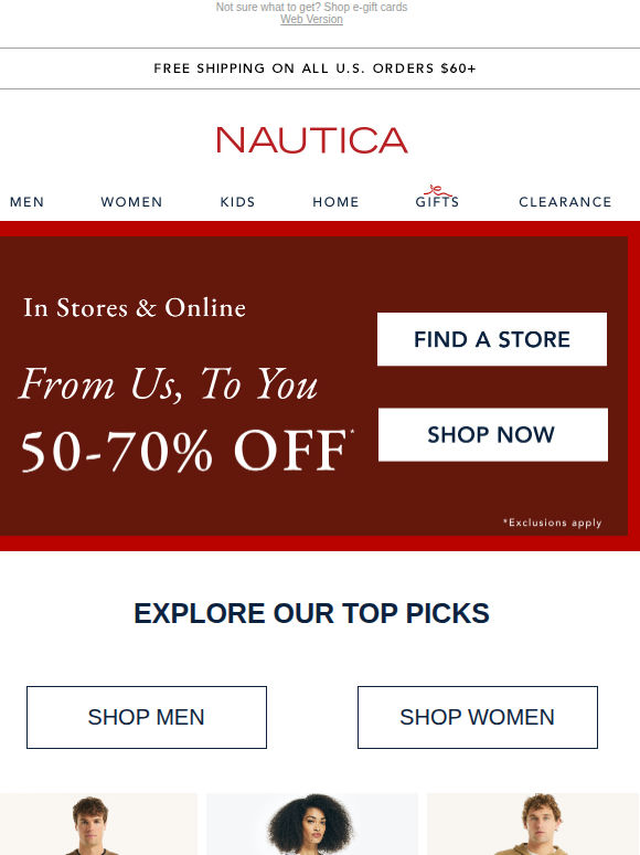 Need a last-minute gift? Shop in stores with 50-70% off!