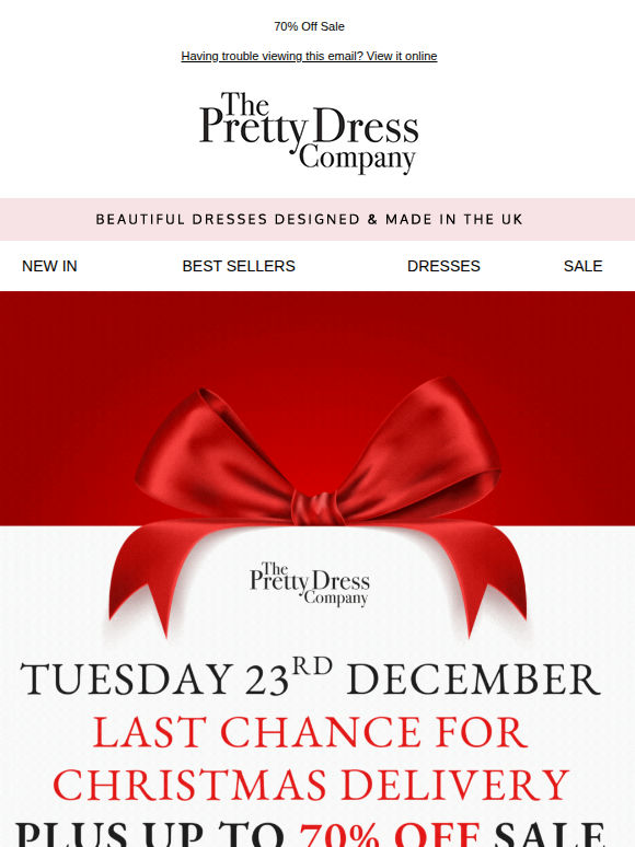 Last chance for Christmas delivery, up to 70% Off Sale 🎁