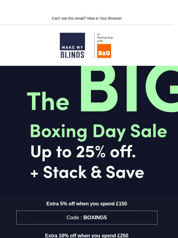 Boxing Day Sale now live! 🎄