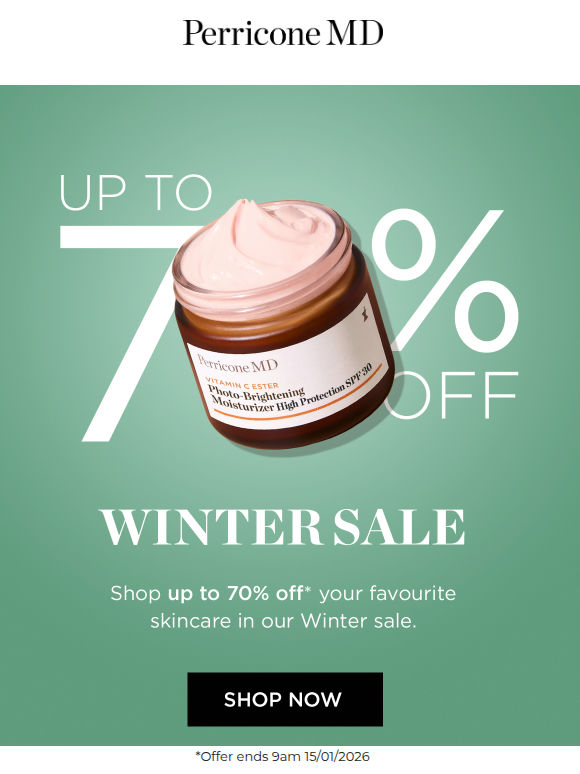 Shop up to 70% off your favourite skincare