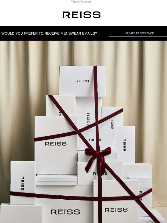Reiss E-Gift Cards for last-minute gifting