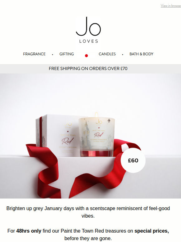 For a limited time only: Special pricing on our Paint the Town Red collection.