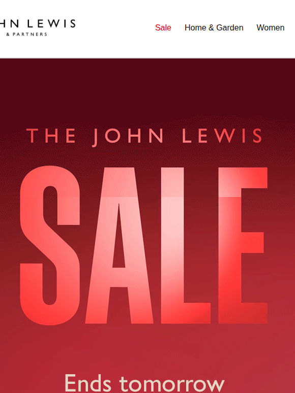 The John Lewis Sale ends tomorrow