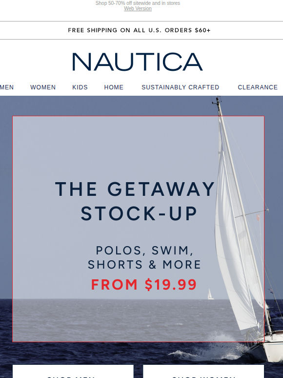 From $19.99: Polos, swim & more