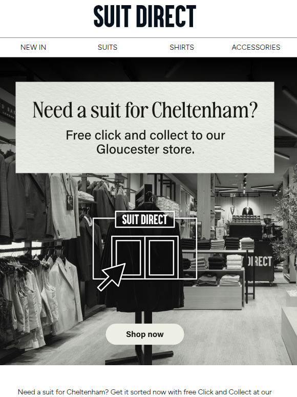 Need a last minute suit for Cheltenham? We’ve got you covered