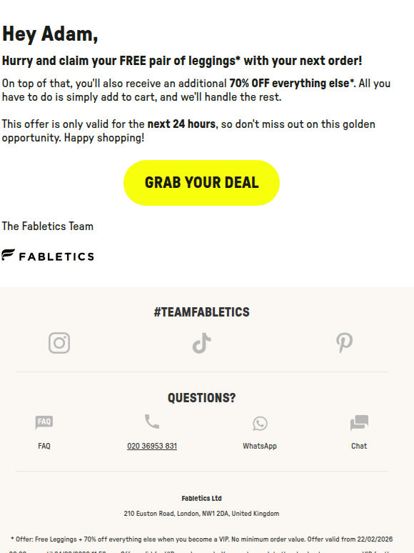 FREE leggings with your next order✨