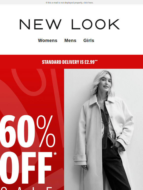 Starts NOW: up to 60% off 100s of styles