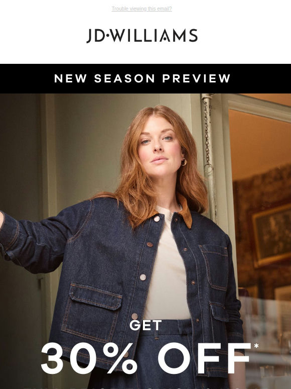 Just in: 30% off spring styles (before it starts)