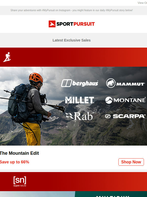 The Mountain Edit | Super.Natural Merino | Street Style Clothing | Alpinestars MTB Clothing | New Balance | Up to 71% Off!