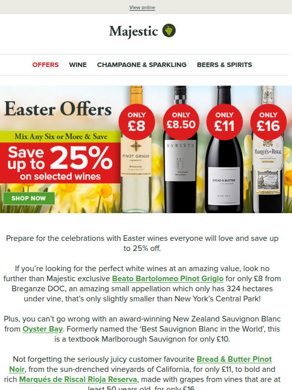Easter Deals: Save up to 25% off