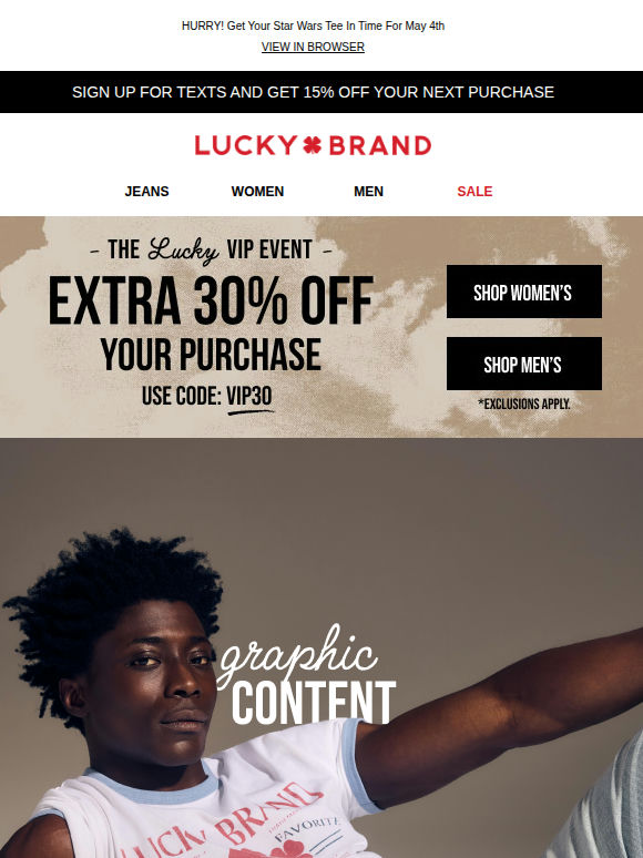 NEW Graphic Tees + 30% Off In Our VIP Event!