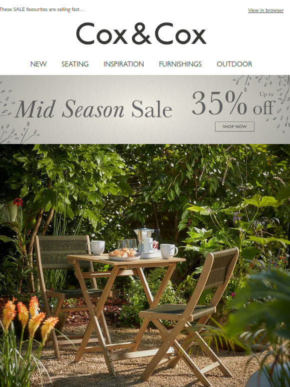 Mid Season SALE starts now! Up to 35% OFF!