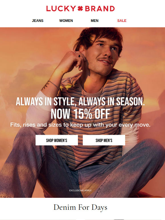 Take 15% Off Damn-Good Denim