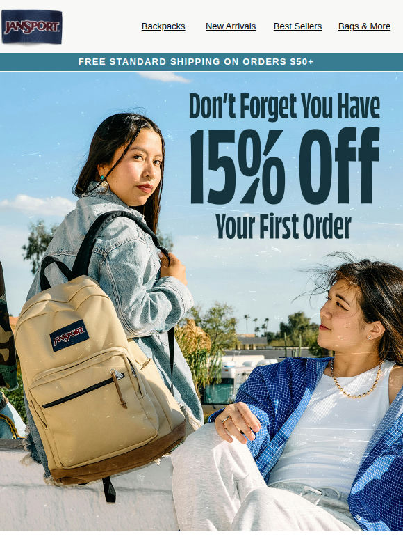 Don't forget...15% off is waiting