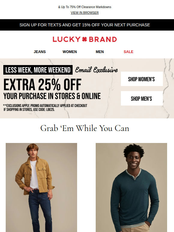 EXTRA 25% Off Ends Tmrw!