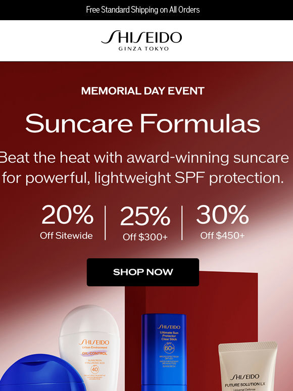 Protect And Save With Up To 30% Off Shiseido Sun☀️