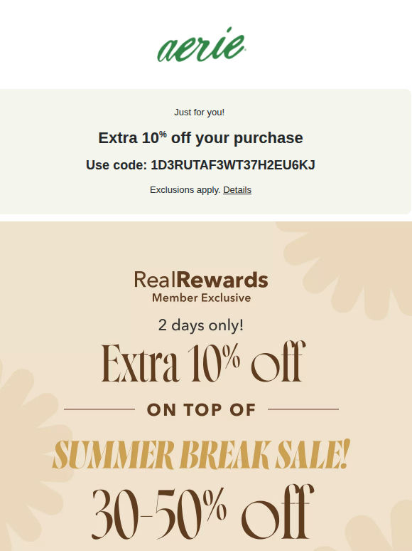 EXCLUSIVE SAVES FOR REAL REWARDS MEMBERS!