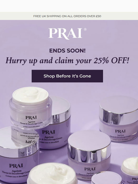 Your 25% Off Won’t Last Forever