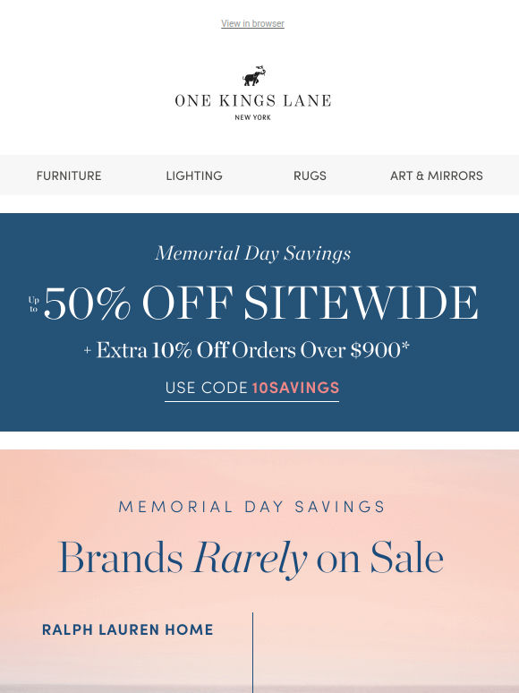 🚨 RARELY ON SALE: Ralph Lauren, Visual Comfort, Ethnicraft & More