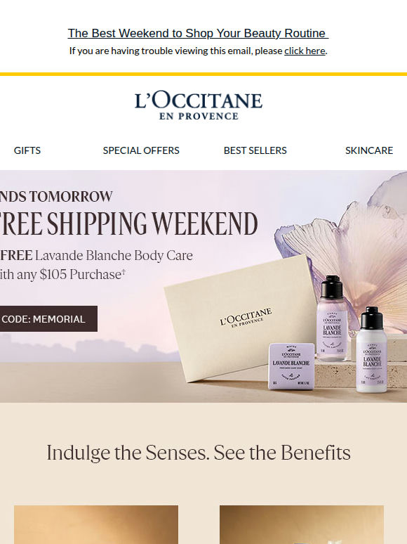 Claim Your Gift With Any $105 Purchase