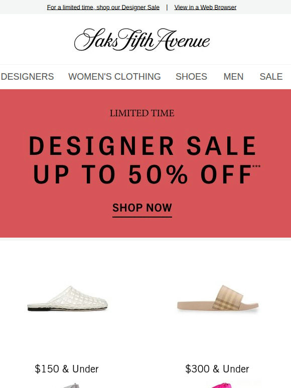 These coveted designer styles are up to 50% off
