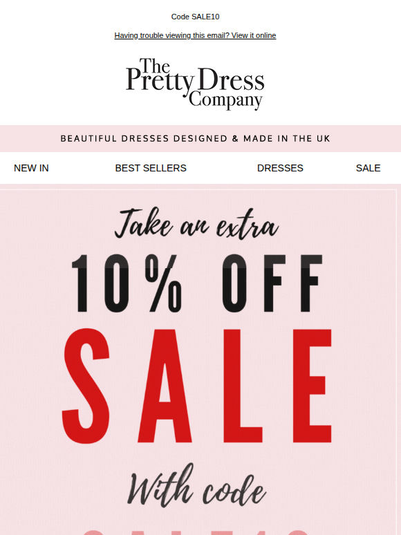 Sale on Sale take an extra 10% Off Sale