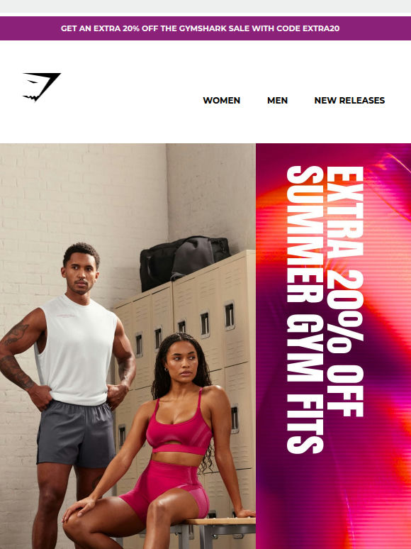Extra 20% off summer gym fits 🌞