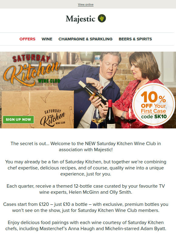 The secret is out… NEW Saturday Kitchen Wine Club!