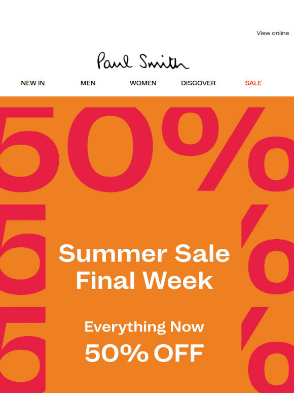 Sale Final Week: 350+ Lines Just Added