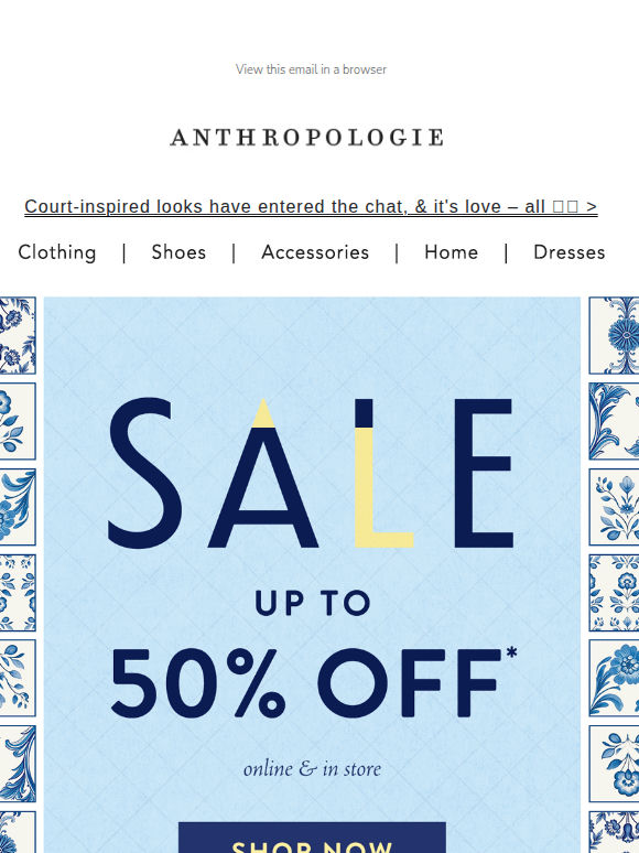 It's a scorcher: Up to 50% Off Sale!