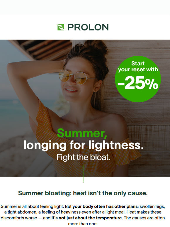 Summer bloating: the heat is to blame (but not only) 🌡️