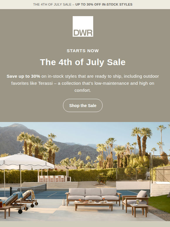 The 4th of July Sale starts now