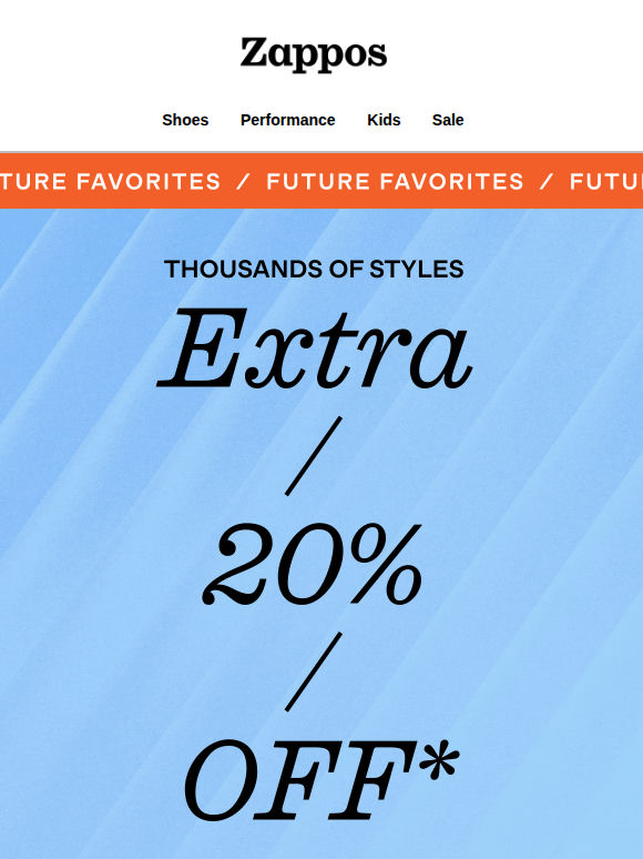 Still going: take an extra 20% OFF