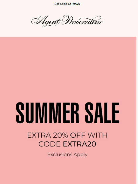 Extra 20% Off Sale Starts Now!