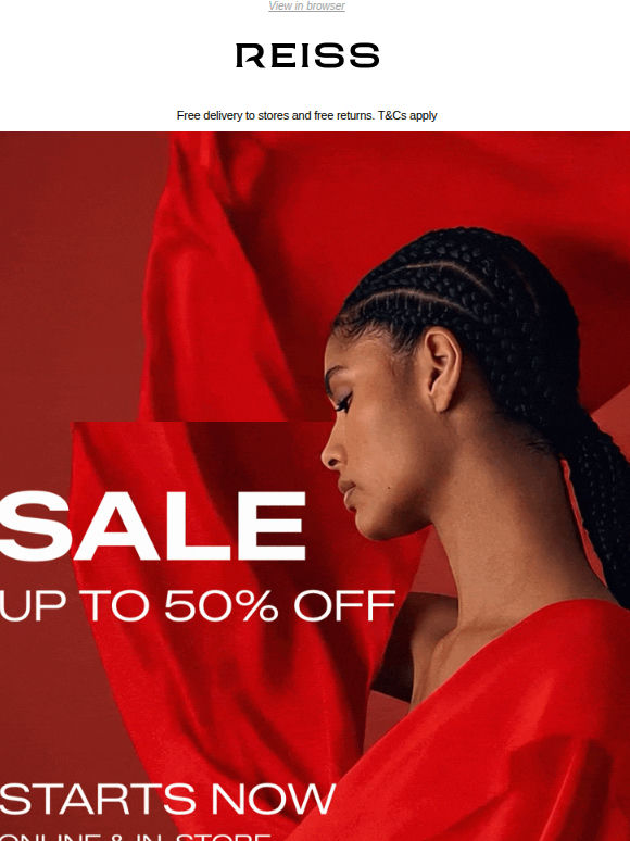 Sale Starts Now – Up to 50% Off