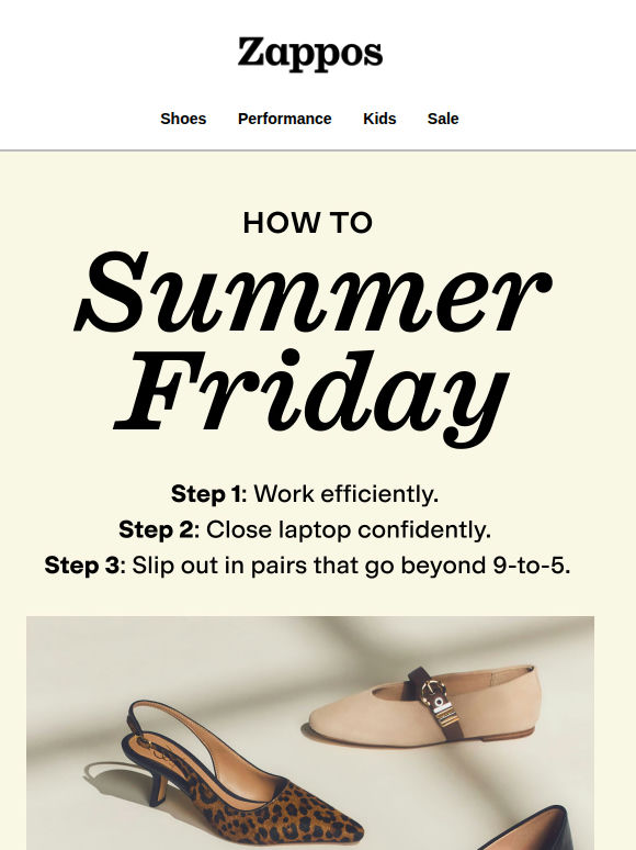 Shoes that make clocking out easy 🏖️